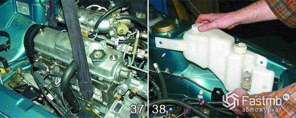 Снятие двигателя ВАЗ 2110 шаг 37-38