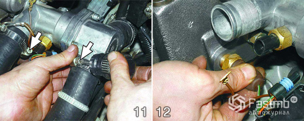 Снятие двигателя ВАЗ 2110 шаг 11-12